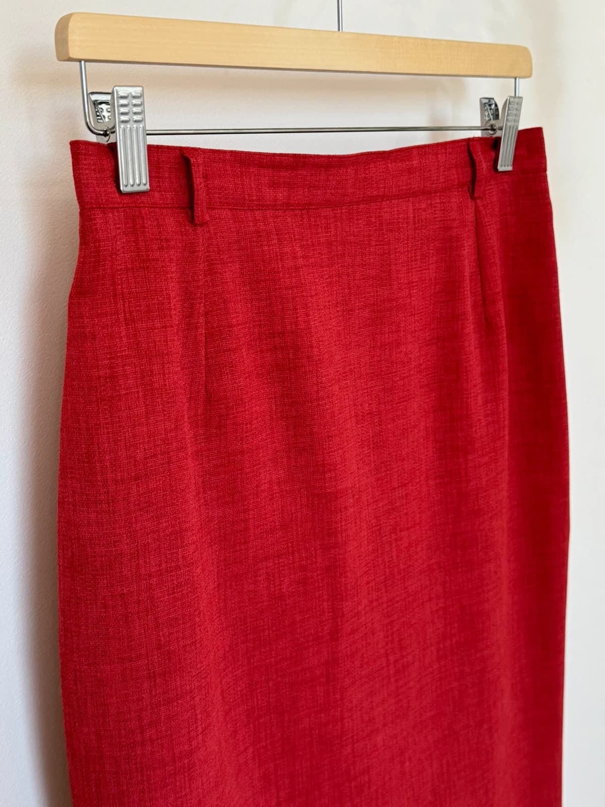 Ensemble tailleur haut jupe Un Jour Ailleurs rouge taille 40 - Photo 9/13