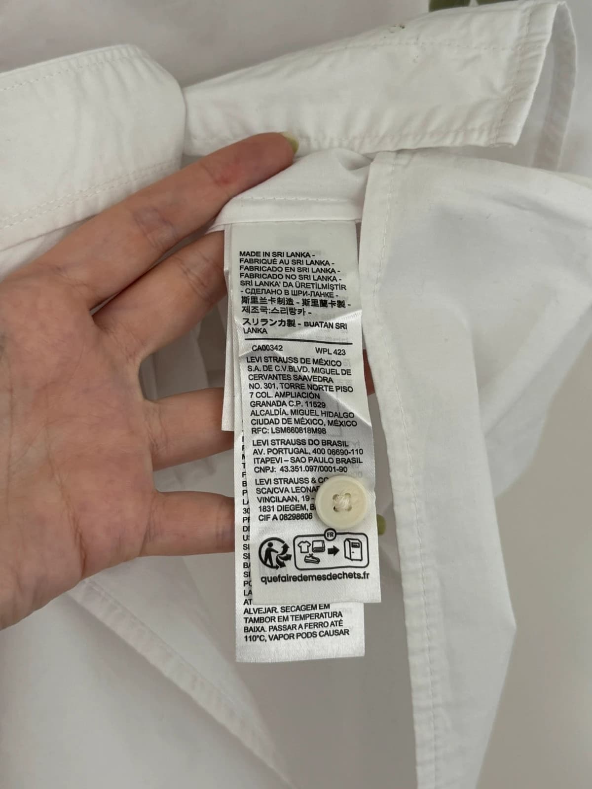 Chemise manches courtes Levi's blanche taille S - Photo 6/12