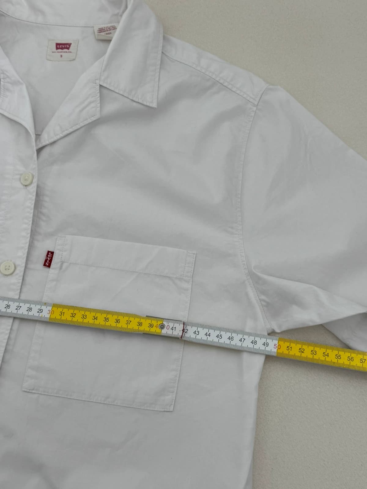 Chemise manches courtes Levi's blanche taille S - Photo 11/12
