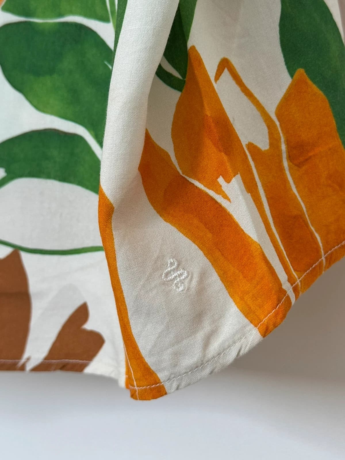 Top caraco Salsa Jeans floral vert orange bretelles réglables taille S - Photo 8/8