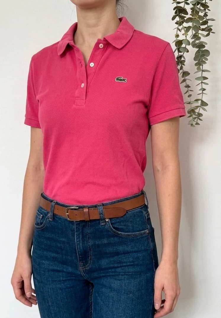 Polo piqué slim fit Lacoste rose fuchsia taille 5/L - PP2603331 - Photo 1/9