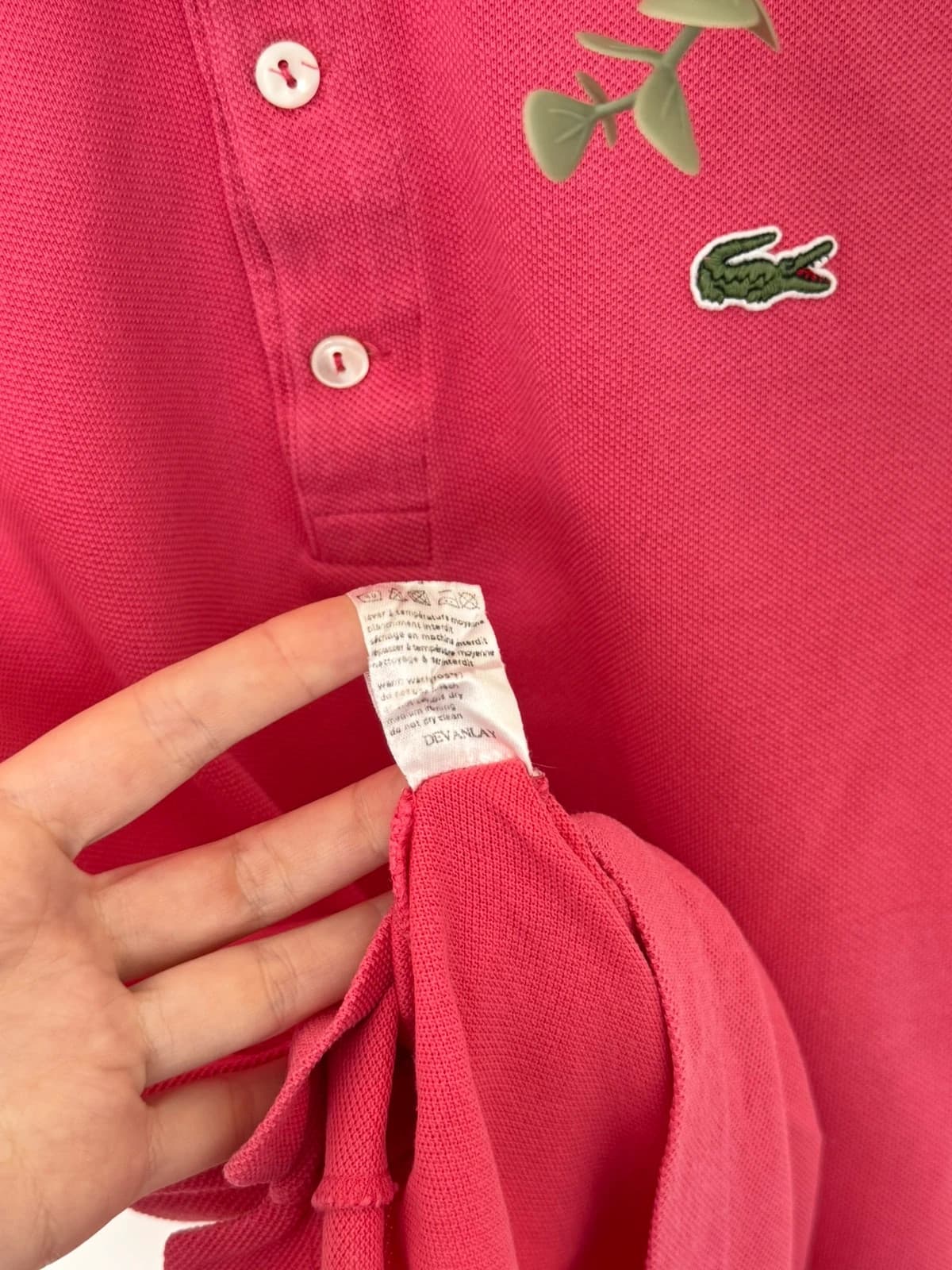 Polo piqué slim fit Lacoste rose fuchsia taille 5/L - PP2603331 - Photo 7/9