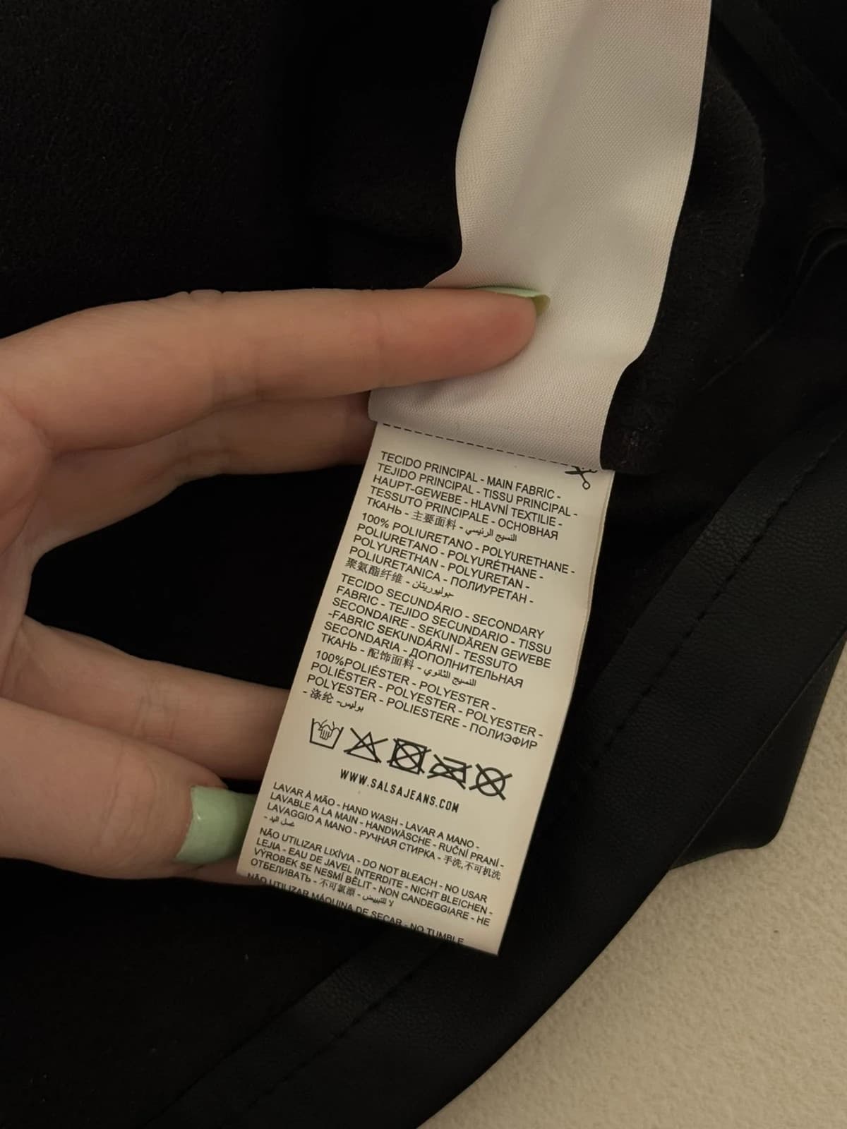 Jupe courte Salsa simili cuir noire intérieur polaire taille M - Photo 8/11