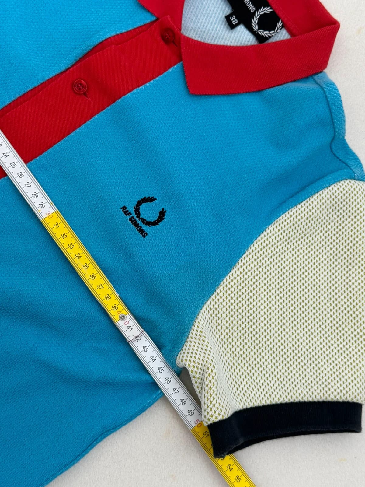 Polo piqué Raf Simons x Fred Perry bleu rouge taille 38/S - Photo 9/10