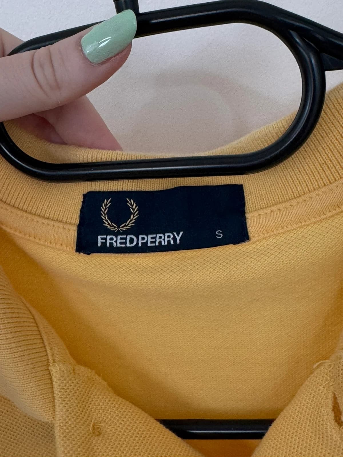 Polo piqué Fred Perry jaune liserés blancs logo brodé taille S - Photo 3/8