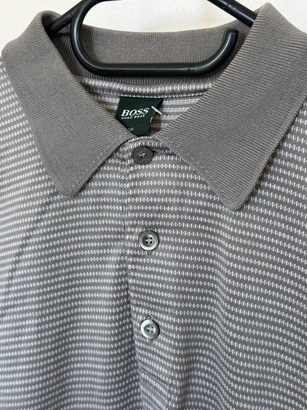 Polo golf Boss gris rayé taille L - FP260369 - Photo 4/7