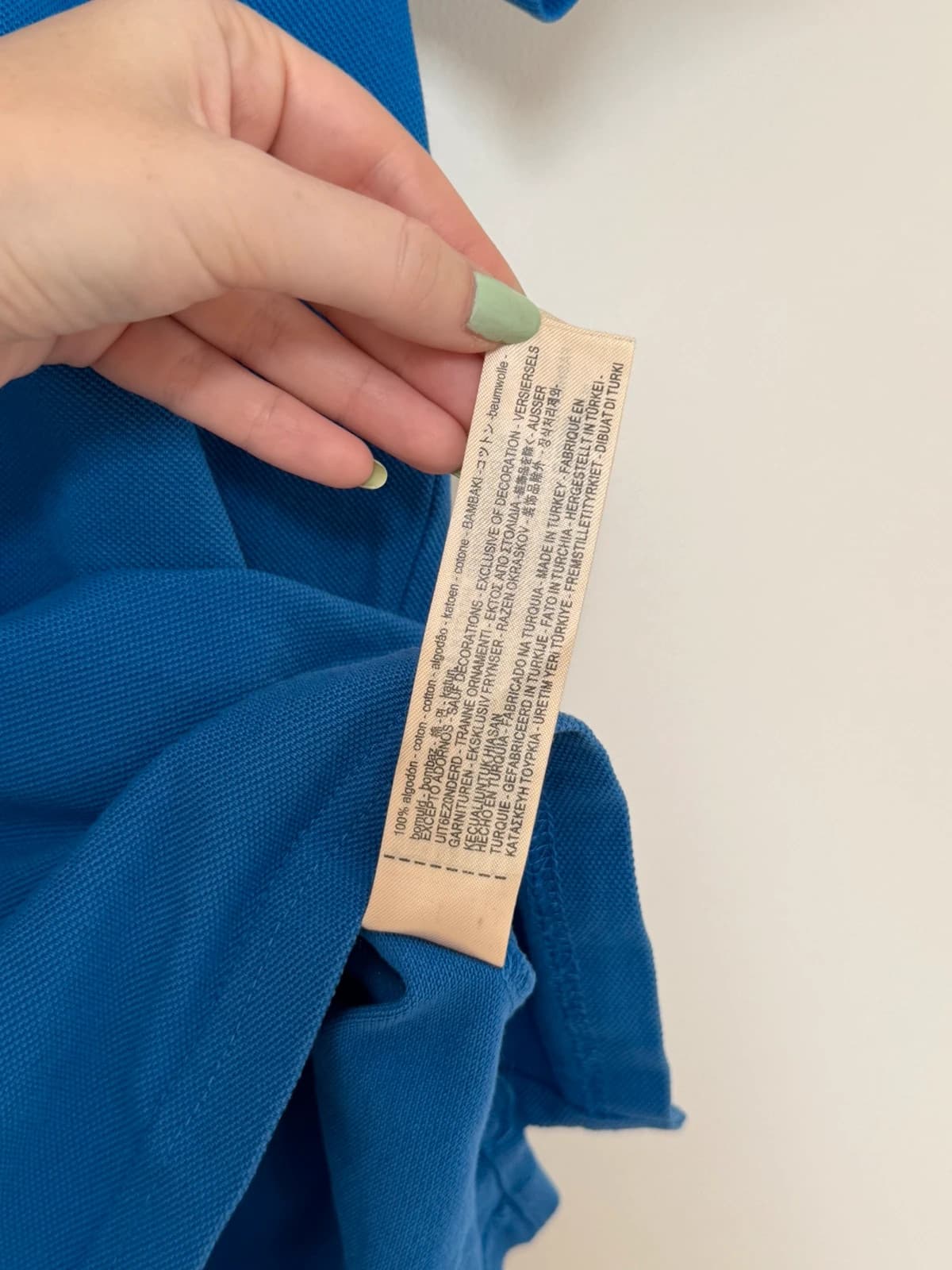 Polo piqué col Mao Massimo Dutti bleu col marron taille S - FP260356 - Photo 7/10