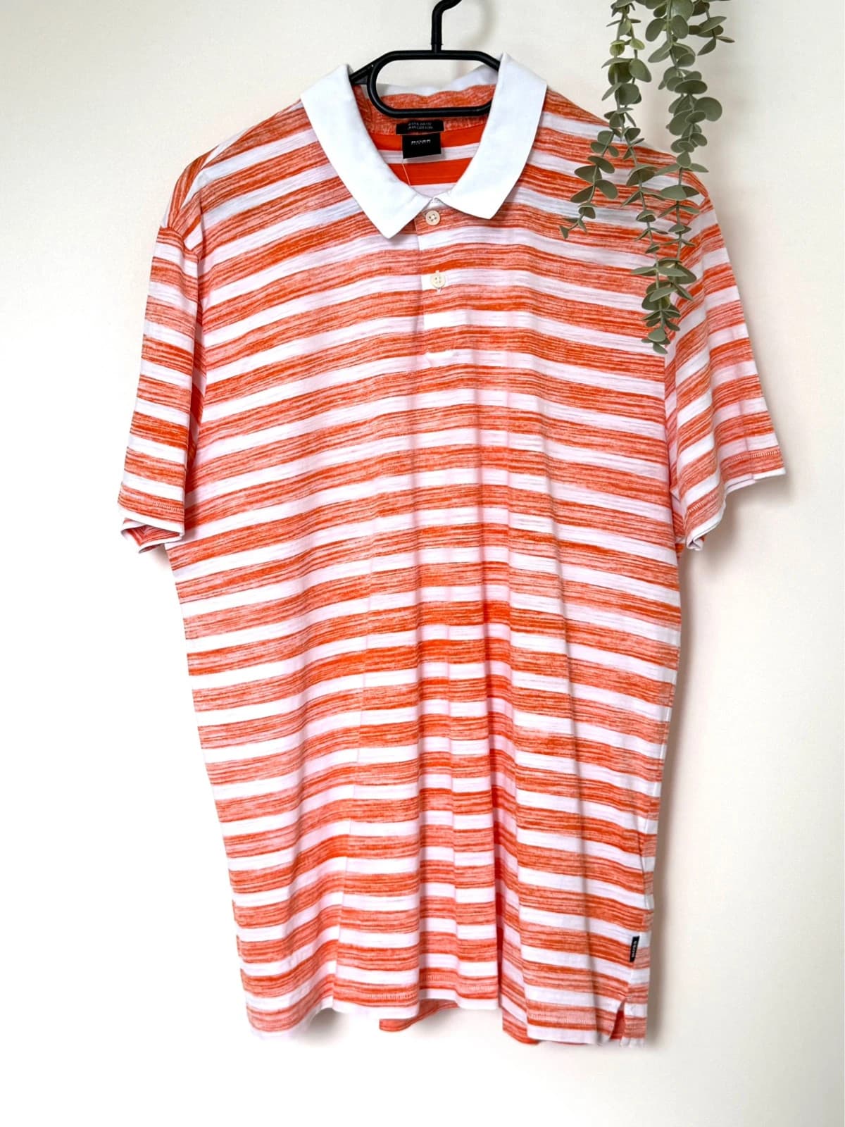 Polo regular fit Boss pima coton orange blanc rayé taille XXL - FP260361 - Photo 2/13
