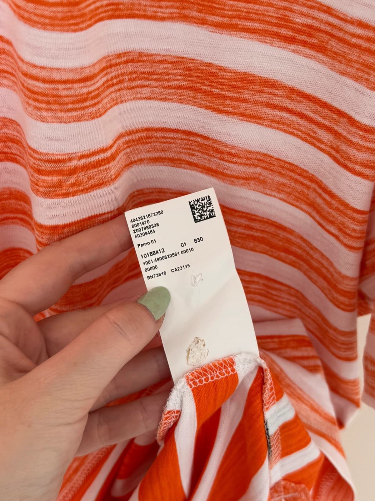 Polo regular fit Boss pima coton orange blanc rayé taille XXL - FP260361 - Photo 9/13