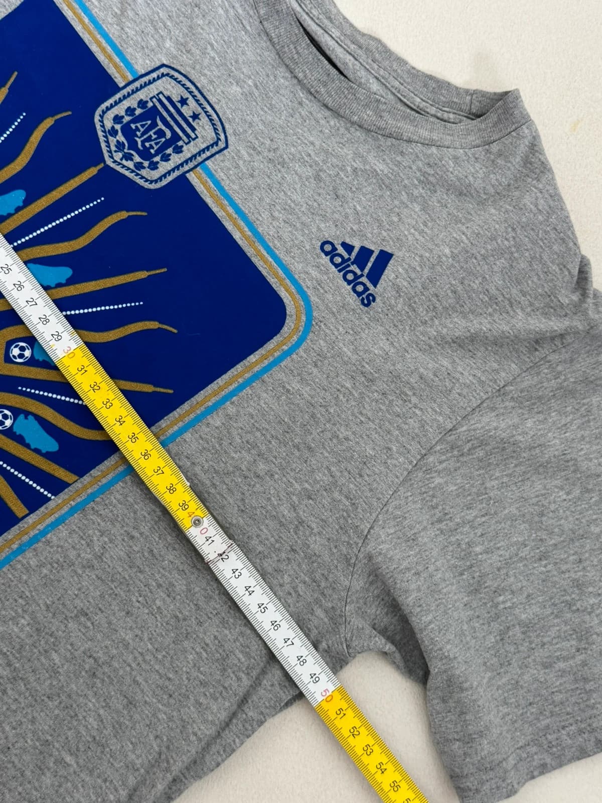 T-shirt Adidas AFA Argentina gris imprimé football taille M - DN260441 - Photo 7/7
