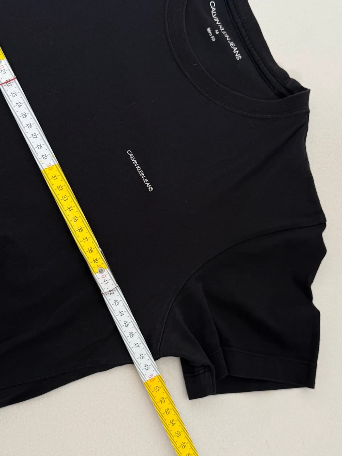 T-shirt slim fit Calvin Klein Jeans noir logo discret taille M - FP260359 - Photo 7/8