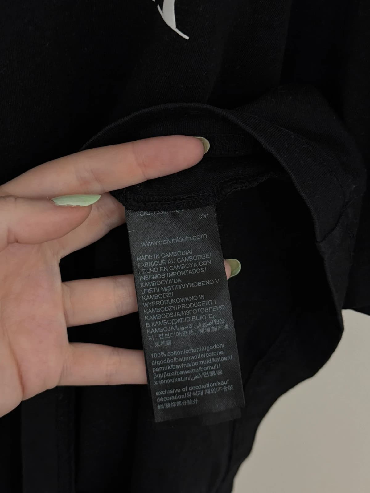 T-shirt Calvin Klein Jeans noir logo dos taille M - FP260329 - Photo 5/9