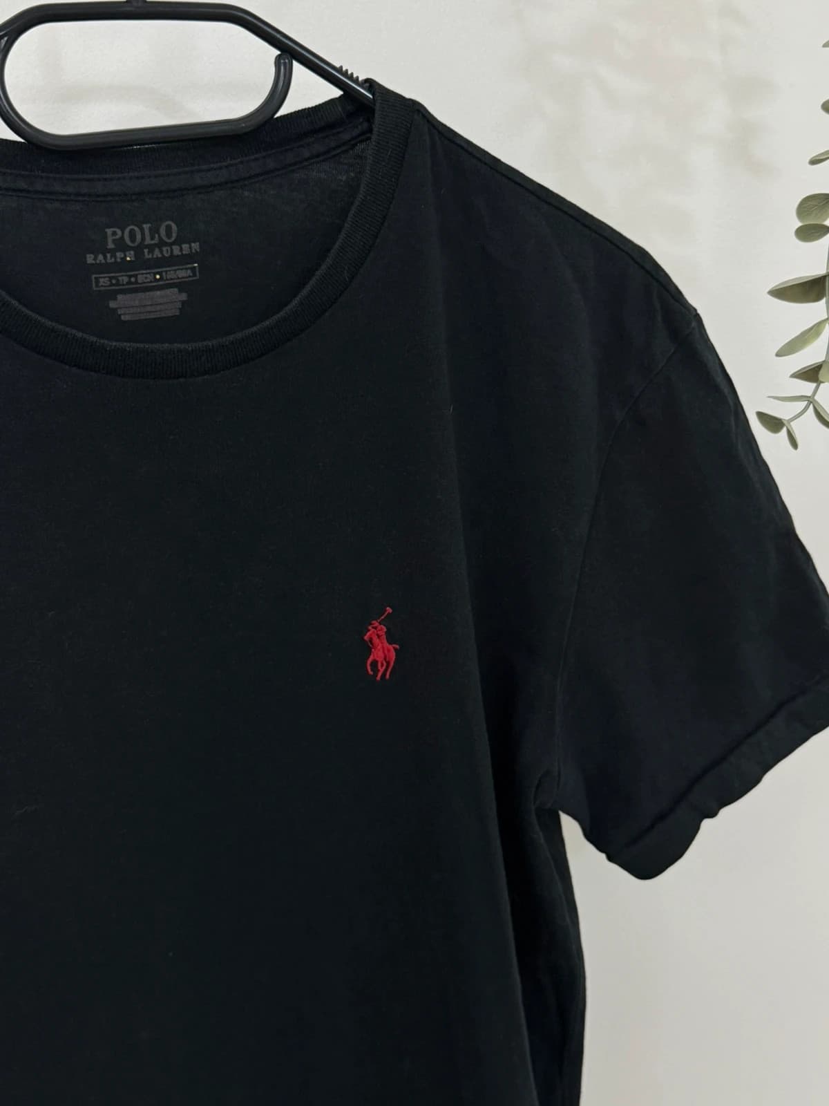 T-shirt Polo Ralph Lauren noir logo pony rouge taille XS - Photo 3/8
