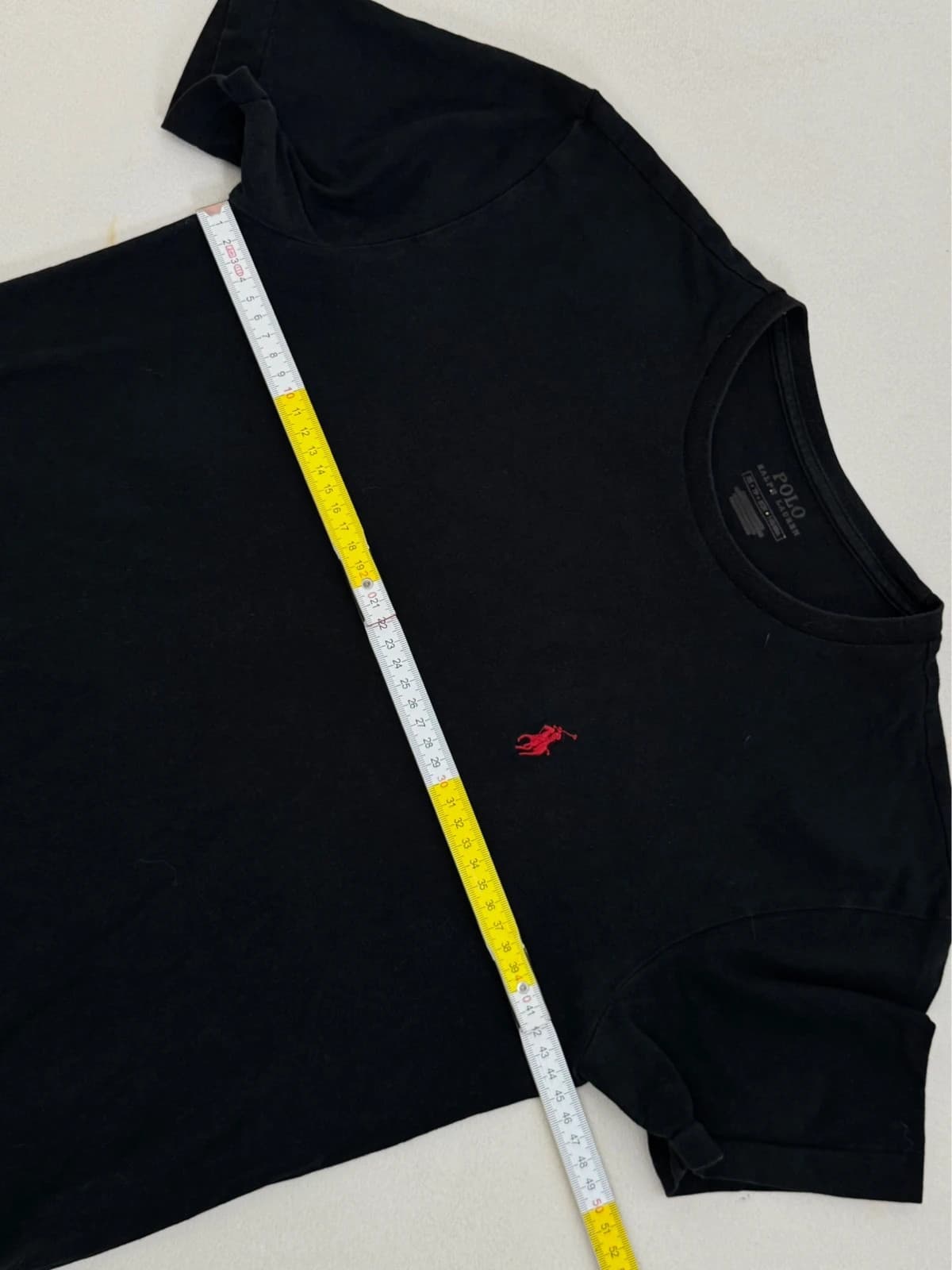 T-shirt Polo Ralph Lauren noir logo pony rouge taille XS - Photo 8/8