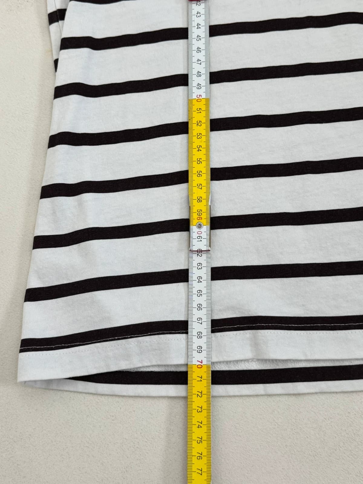 T-shirt G-Star Raw blanc rayé bordeaux logo poitrine marine taille S - Photo 8/8