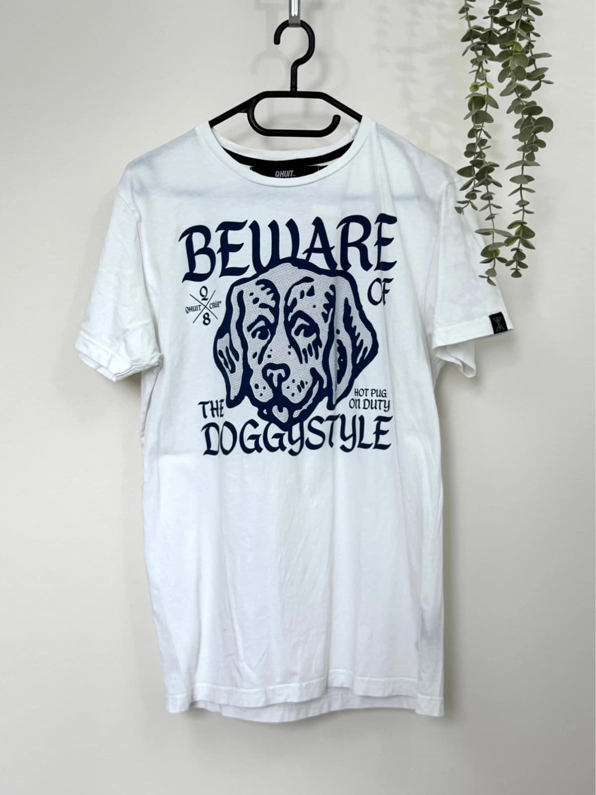 T-shirt Qhuit blanc imprimé chien taille M - SC260383 - Photo 2/8