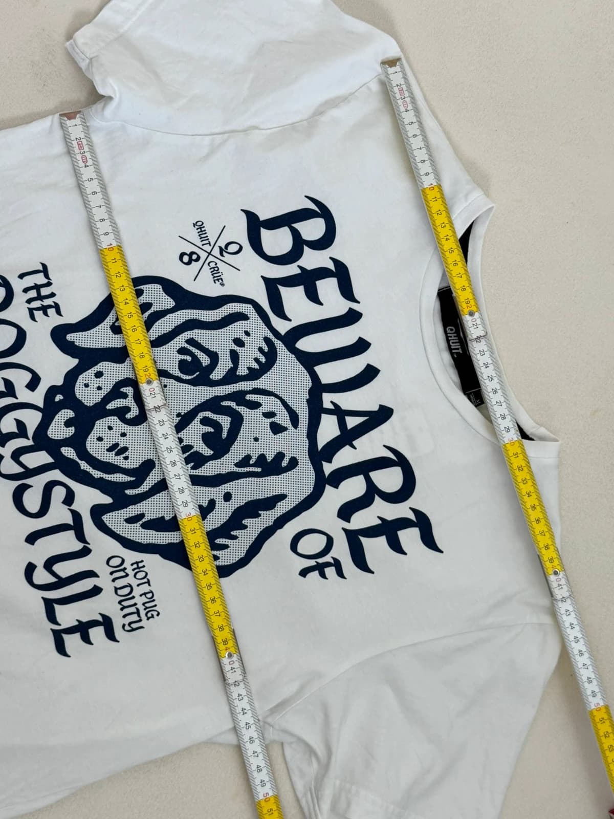 T-shirt Qhuit blanc imprimé chien taille M - SC260383 - Photo 7/8