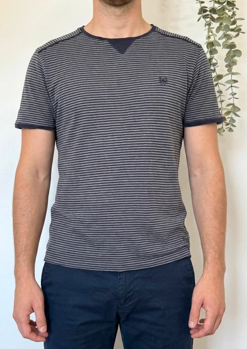 T-shirt The Kooples Sport gris rayé taille M - FP260339 - Photo 1/8