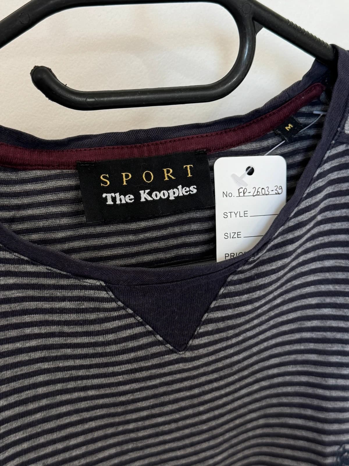 T-shirt The Kooples Sport gris rayé taille M - FP260339 - Photo 5/8
