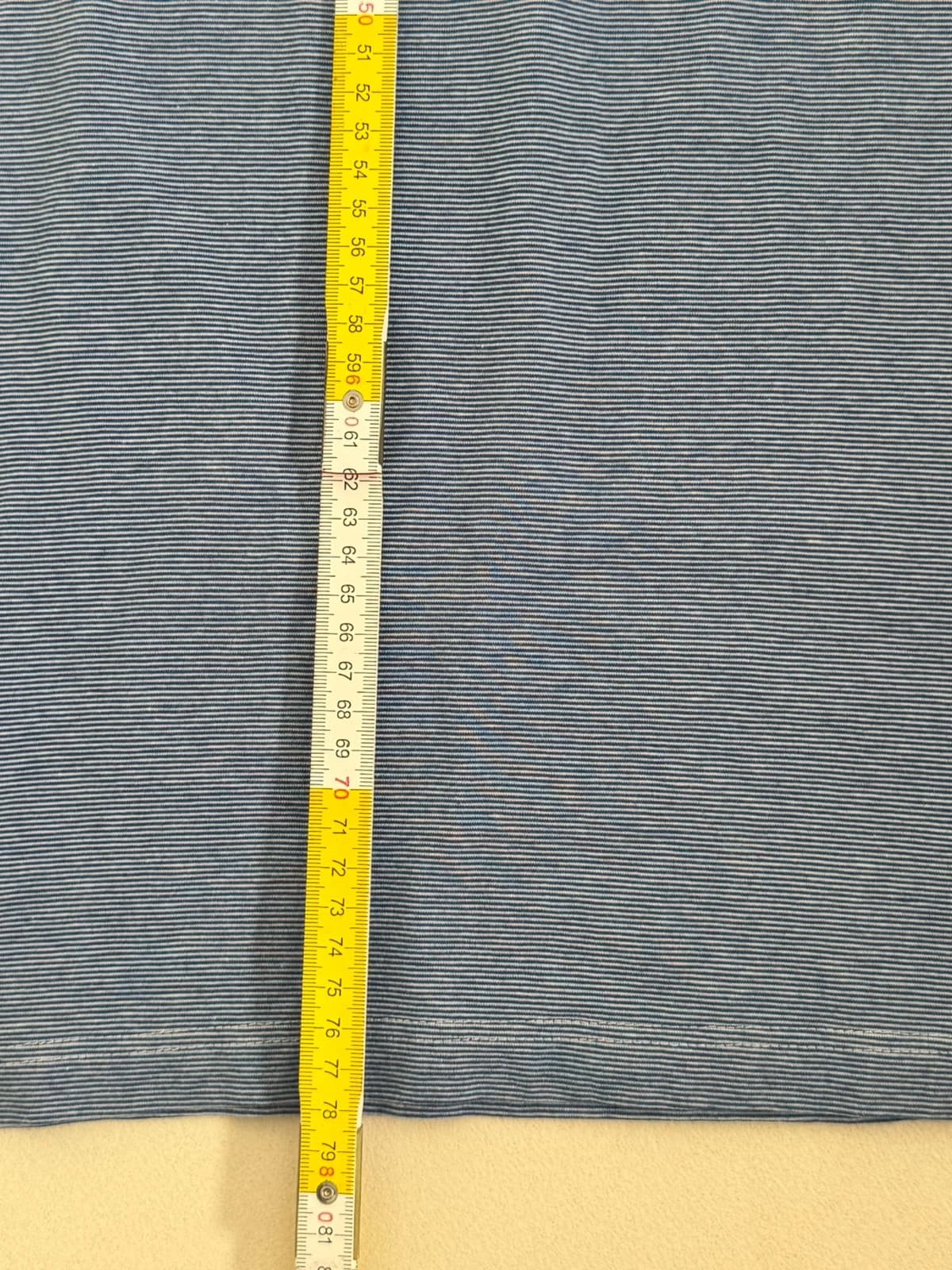 T-shirt col V Eden Park bleu rayé logo écusson taille 2XL - FP260343 - Photo 7/7