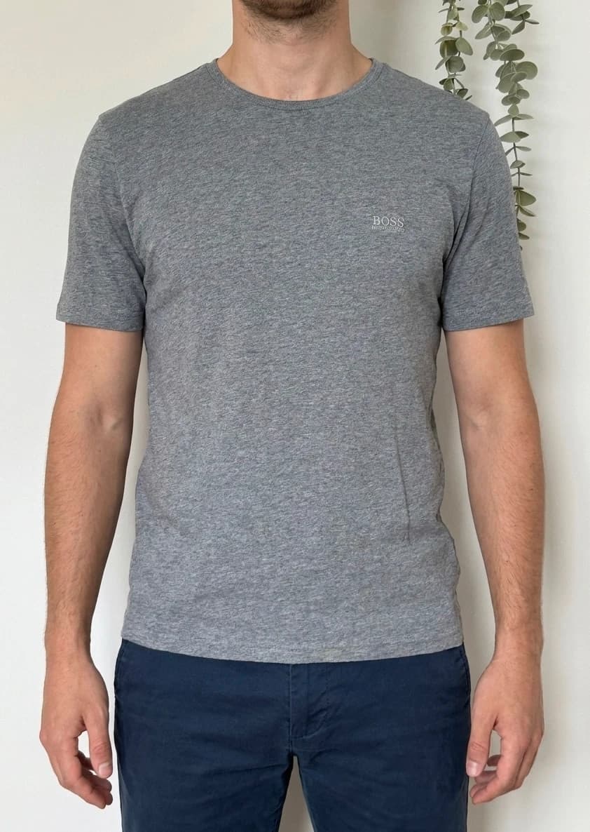 T-shirt Boss gris chiné logo poitrine brodé taille XL - FP260330 - Photo 1/9