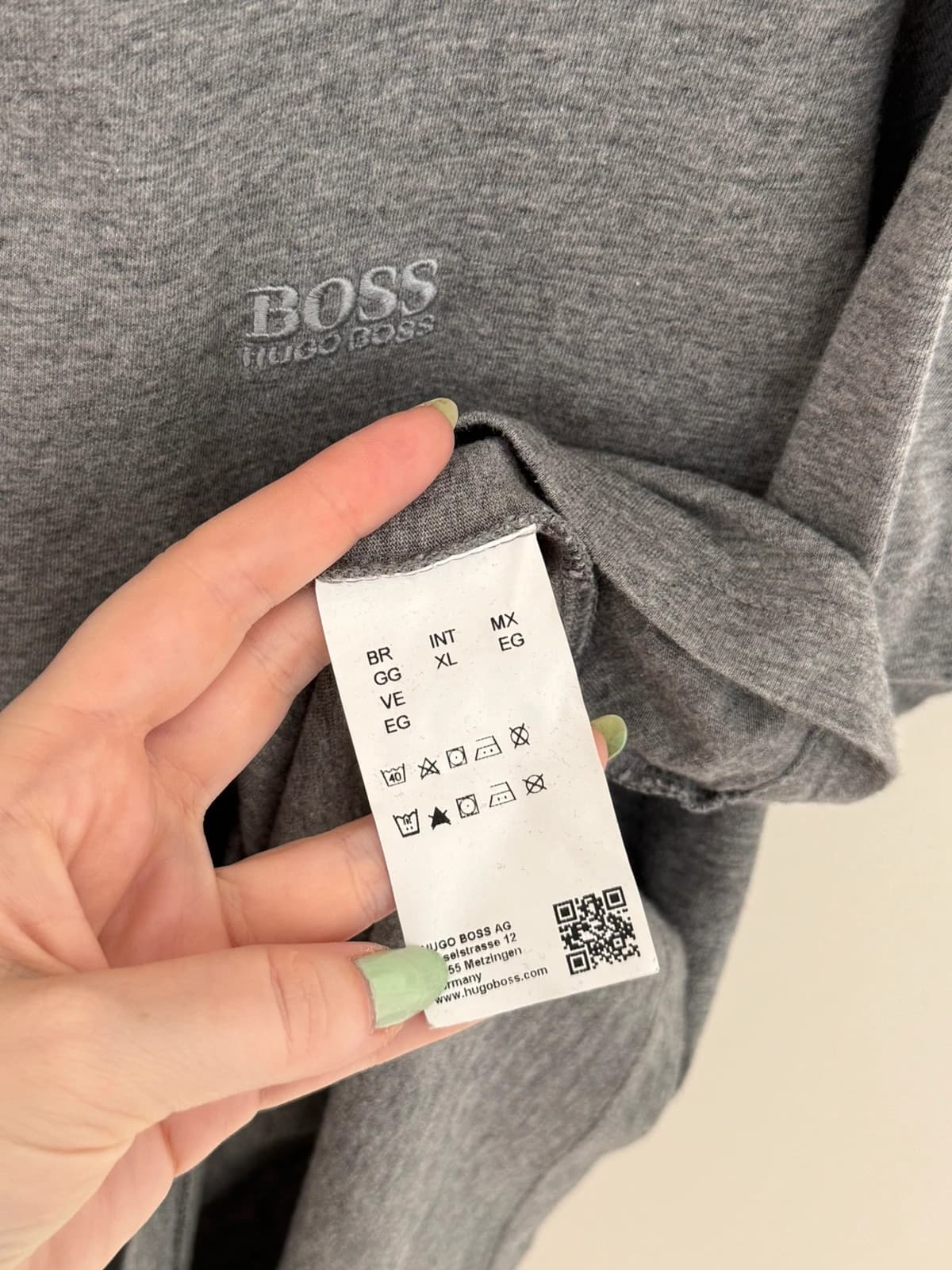 T-shirt Boss gris chiné logo poitrine brodé taille XL - FP260330 - Photo 5/9