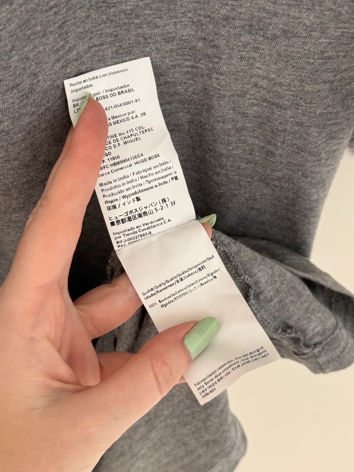 T-shirt Boss gris chiné logo poitrine brodé taille XL - FP260330 - Photo 7/9