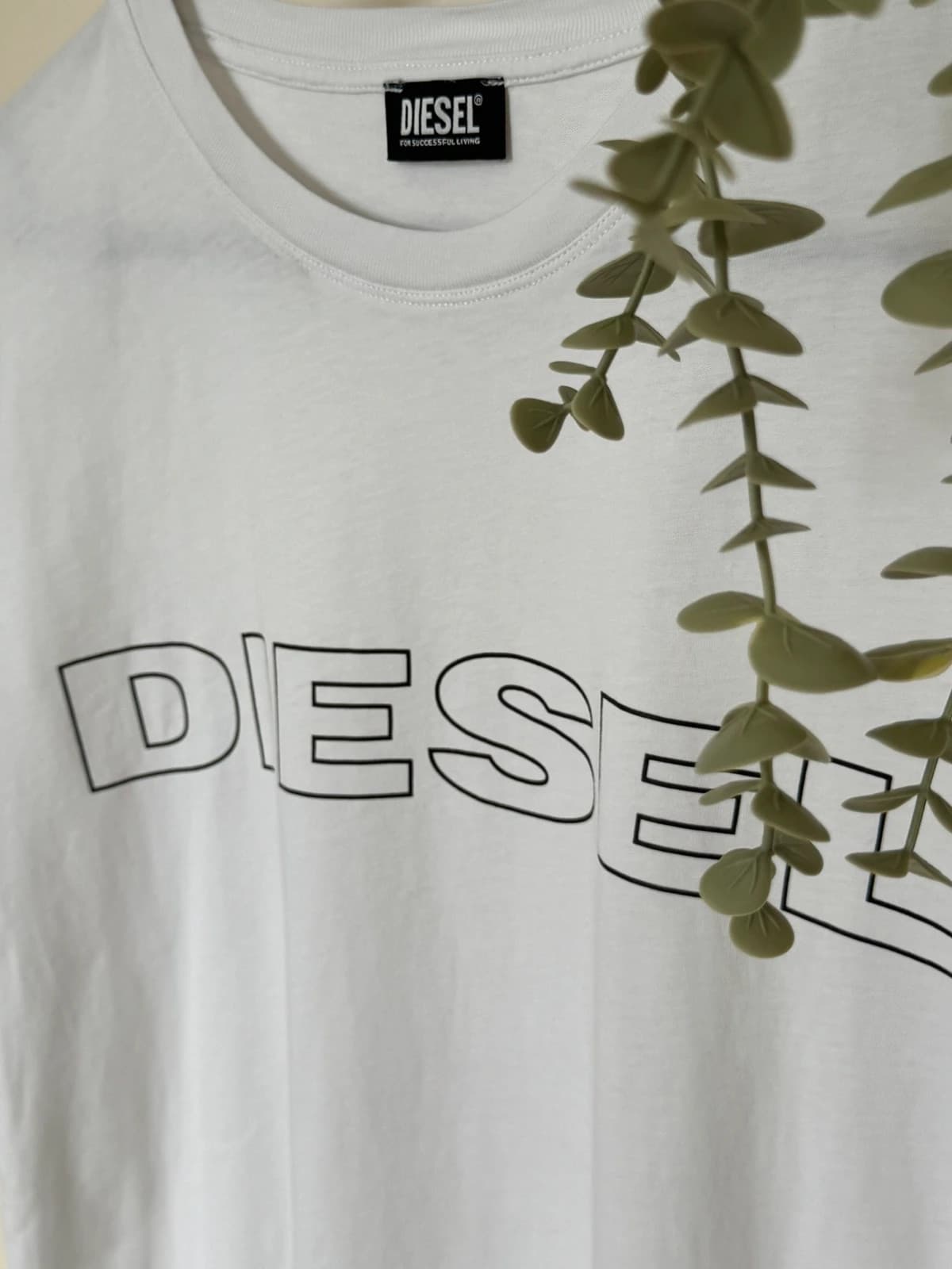 T-shirt Diesel blanc logo contour taille S - FP260340 - Photo 3/9