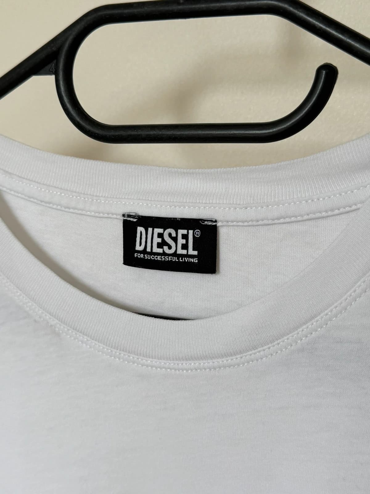 T-shirt Diesel blanc logo contour taille S - FP260340 - Photo 4/9