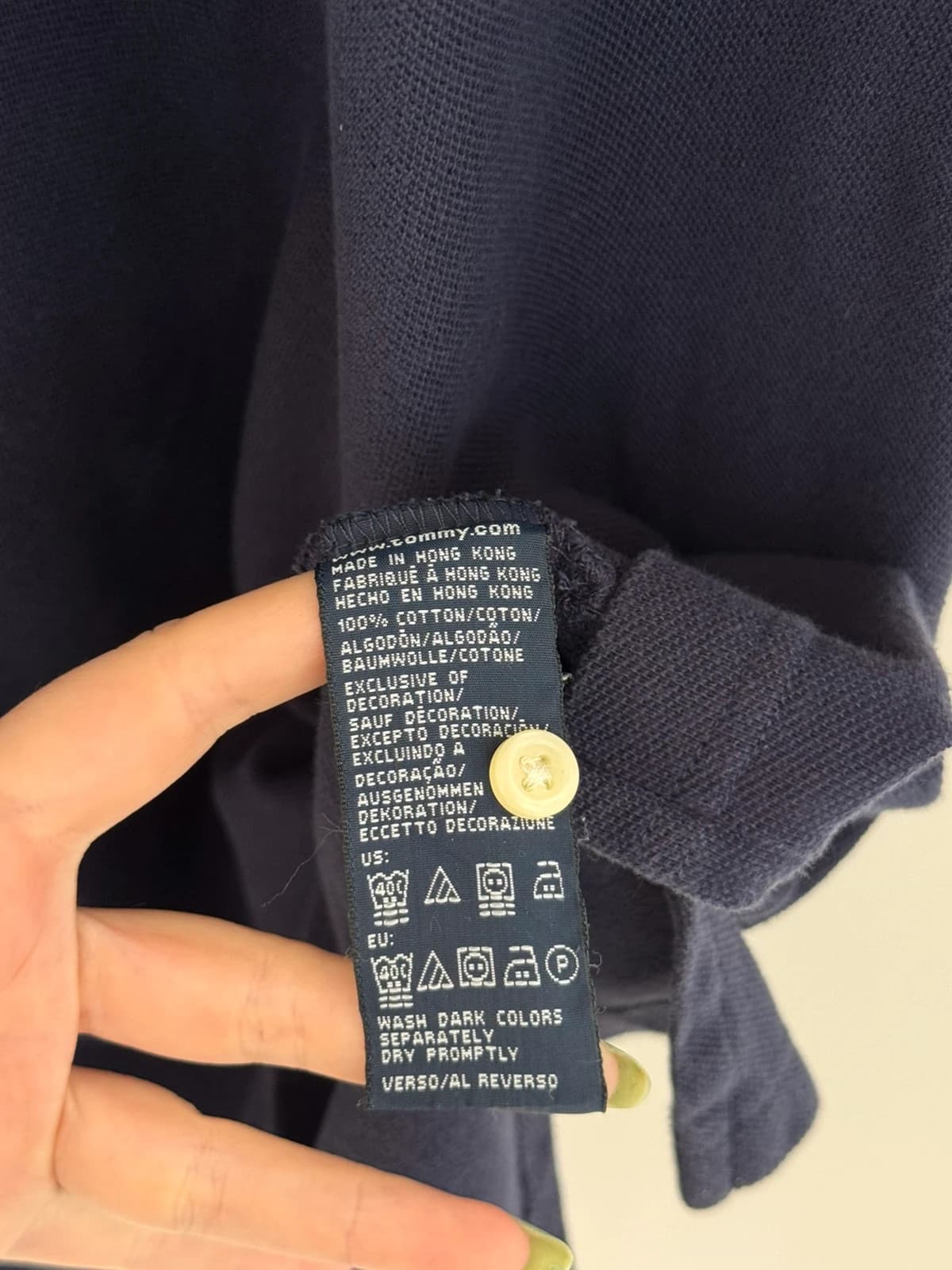 Polo piqué Tommy Hilfiger bleu marine taille XL - PP2603397 - Photo 4/9
