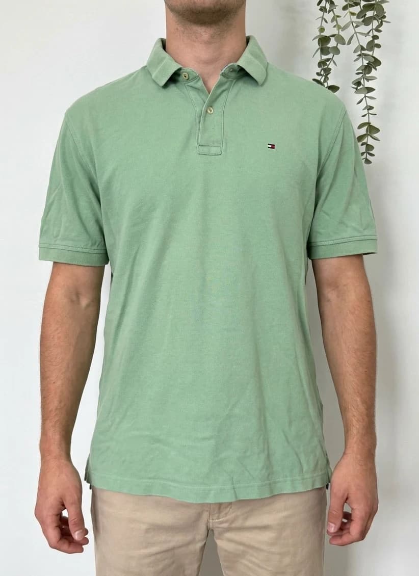 Polo piqué Tommy Hilfiger vert sauge taille XL - PP2603249 - Photo 1/9
