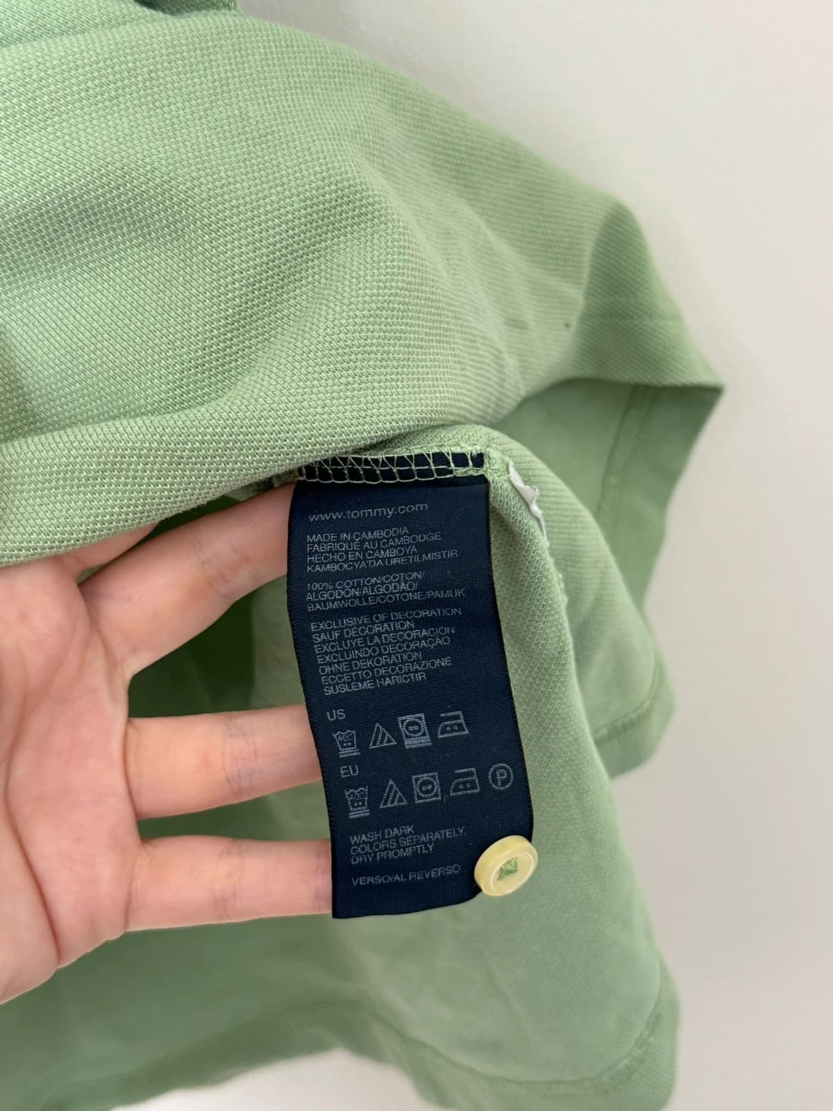 Polo piqué Tommy Hilfiger vert sauge taille XL - PP2603249 - Photo 5/9
