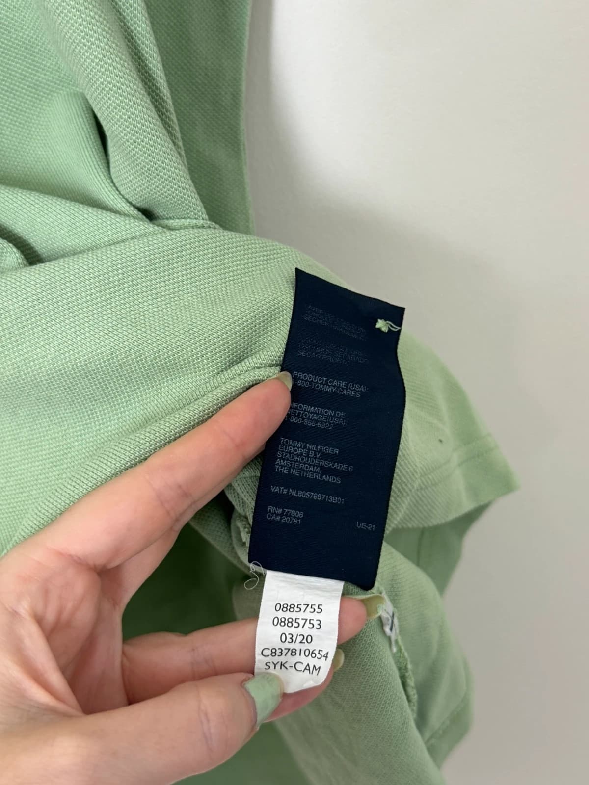 Polo piqué Tommy Hilfiger vert sauge taille XL - PP2603249 - Photo 6/9