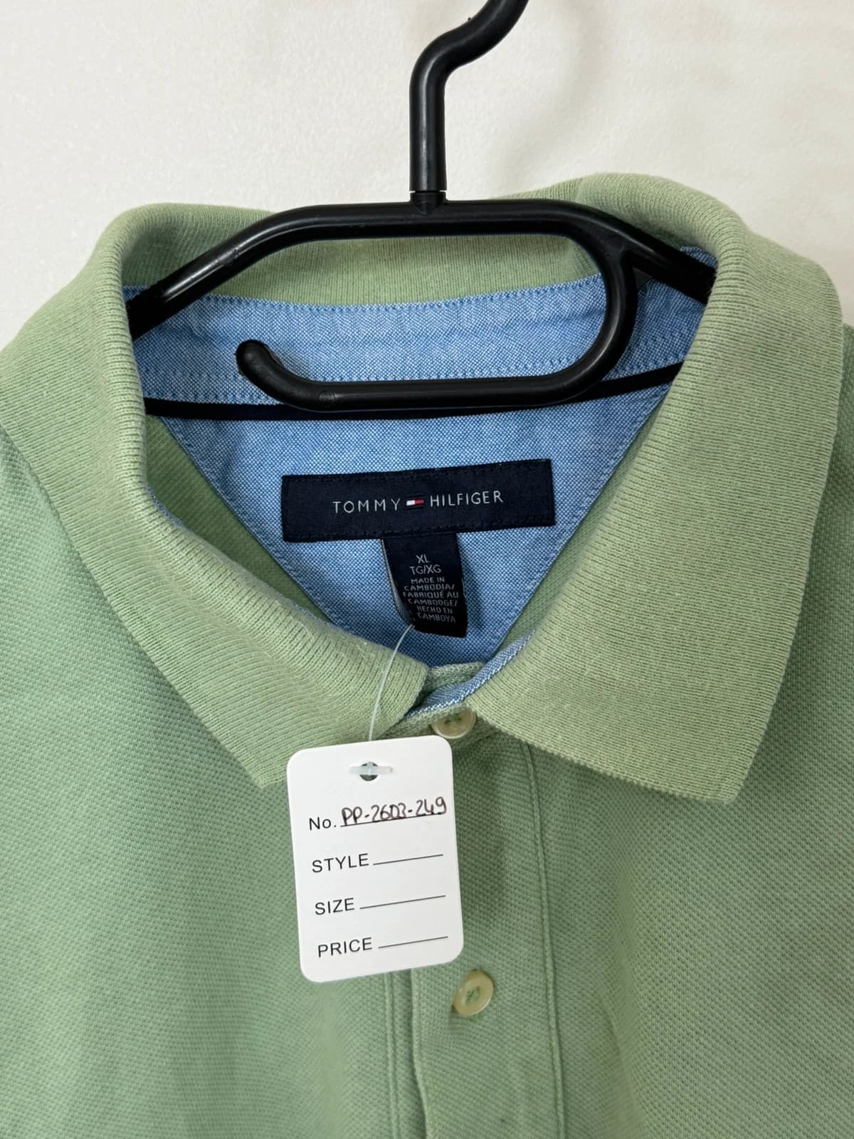 Polo piqué Tommy Hilfiger vert sauge taille XL - PP2603249 - Photo 7/9