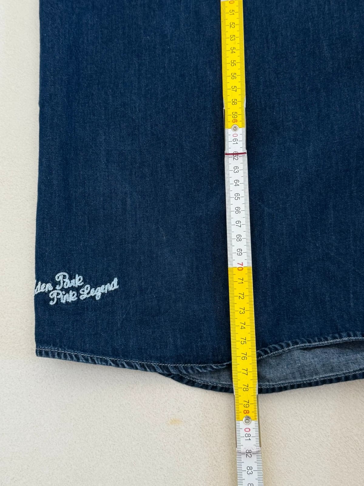 Chemise denim manches courtes Eden Park poche bleu logo brodé taille XL - Photo 10/10