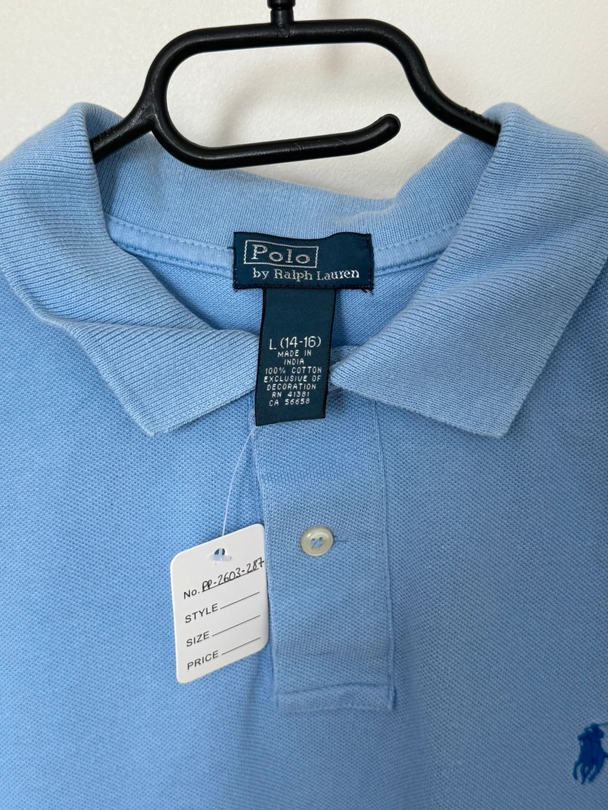 Polo piqué Polo Ralph Lauren bleu ciel taille 14-16/XS - PP2603287 - Photo 4/7