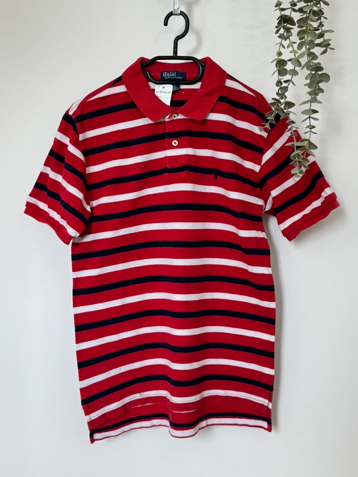 Polo piqué rayé Polo Ralph Lauren rouge taille 16-18/XS - PP2603320 - Photo 2/8