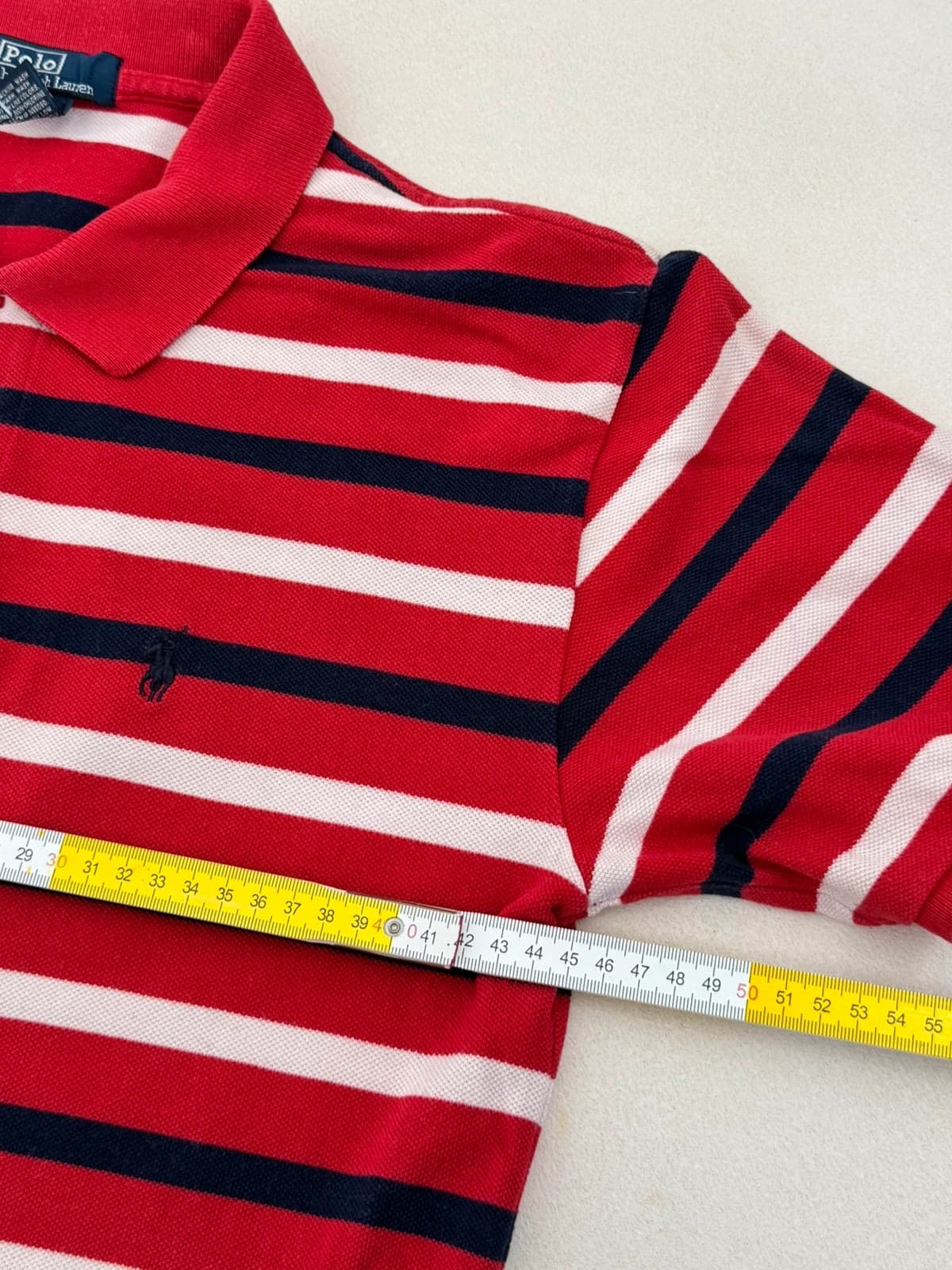 Polo piqué rayé Polo Ralph Lauren rouge taille 16-18/XS - PP2603320 - Photo 7/8