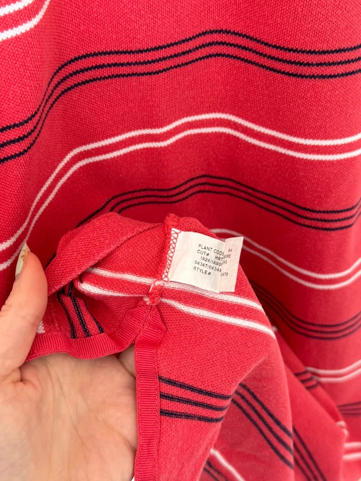 Polo piqué rayé Polo Ralph Lauren rouge taille 16-18/XS - PP2603321 - Photo 4/7