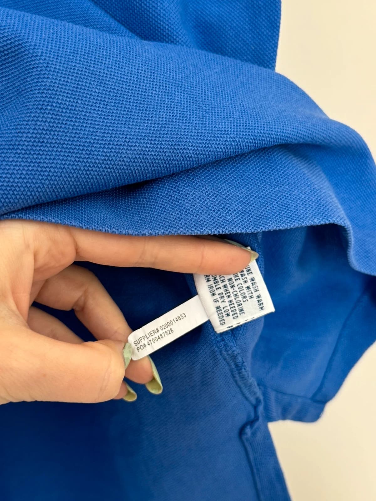 Polo piqué custom fit Polo Ralph Lauren bleu roi taille L - PP2603312 - Photo 5/9
