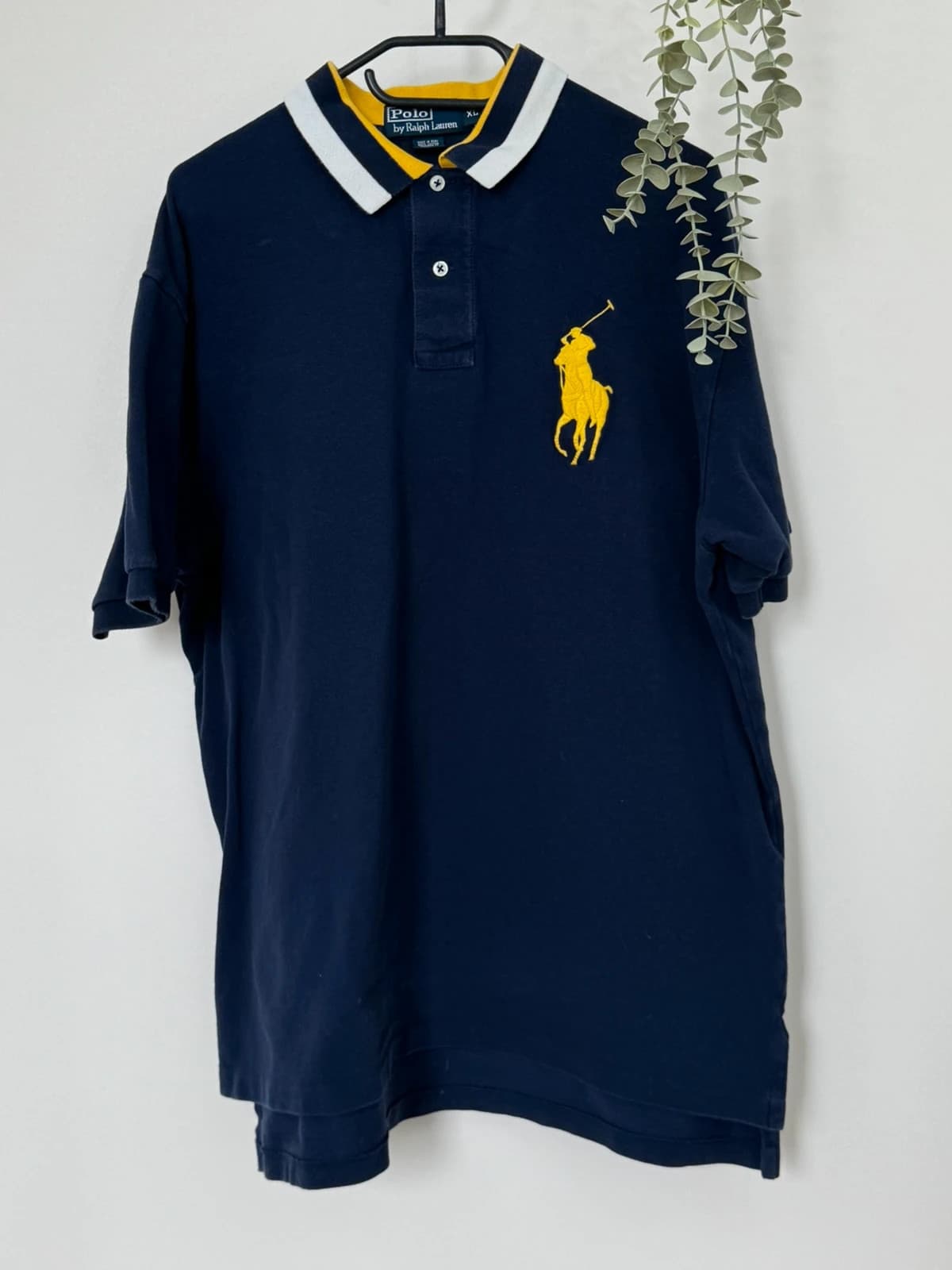 Polo piqué Big Pony jaune Polo Ralph Lauren bleu marine taille XL - PP2603401 - Photo 2/8
