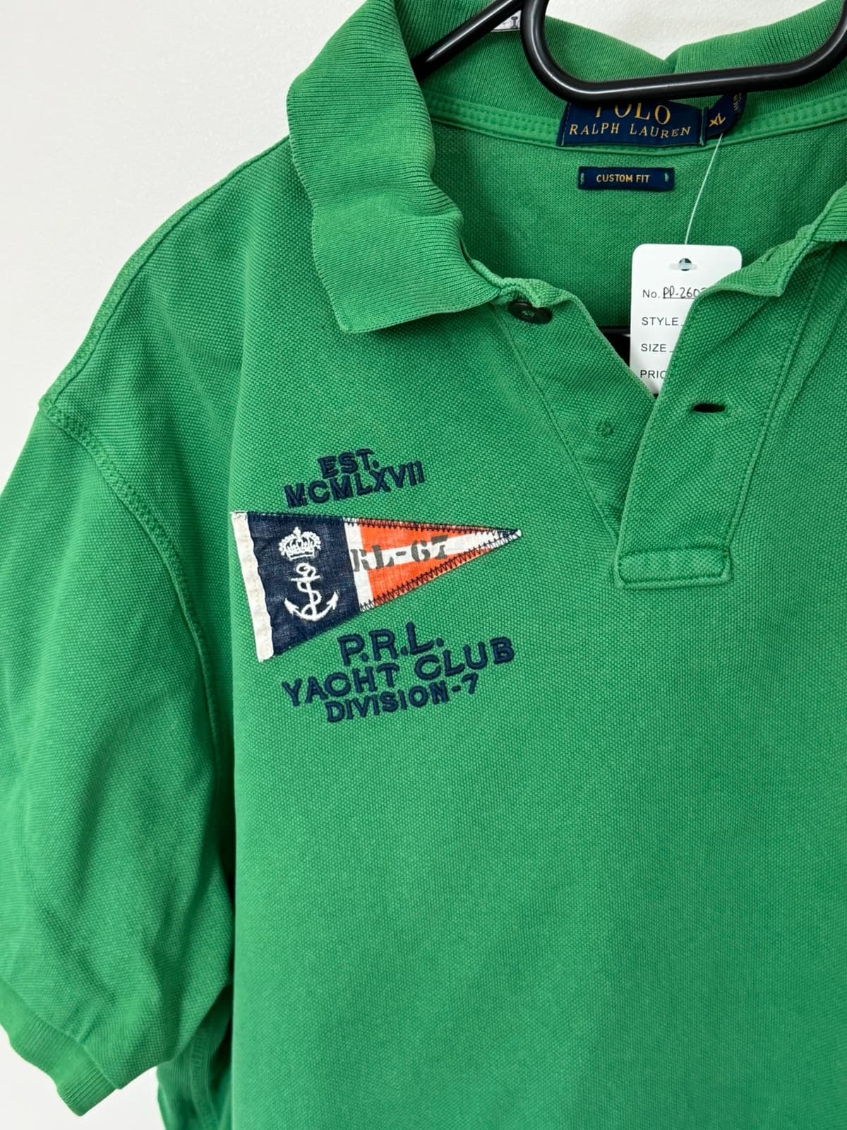 Polo piqué custom fit Polo Ralph Lauren Yacht Club vert big logo taille XL - PP2603248 - Photo 4/10