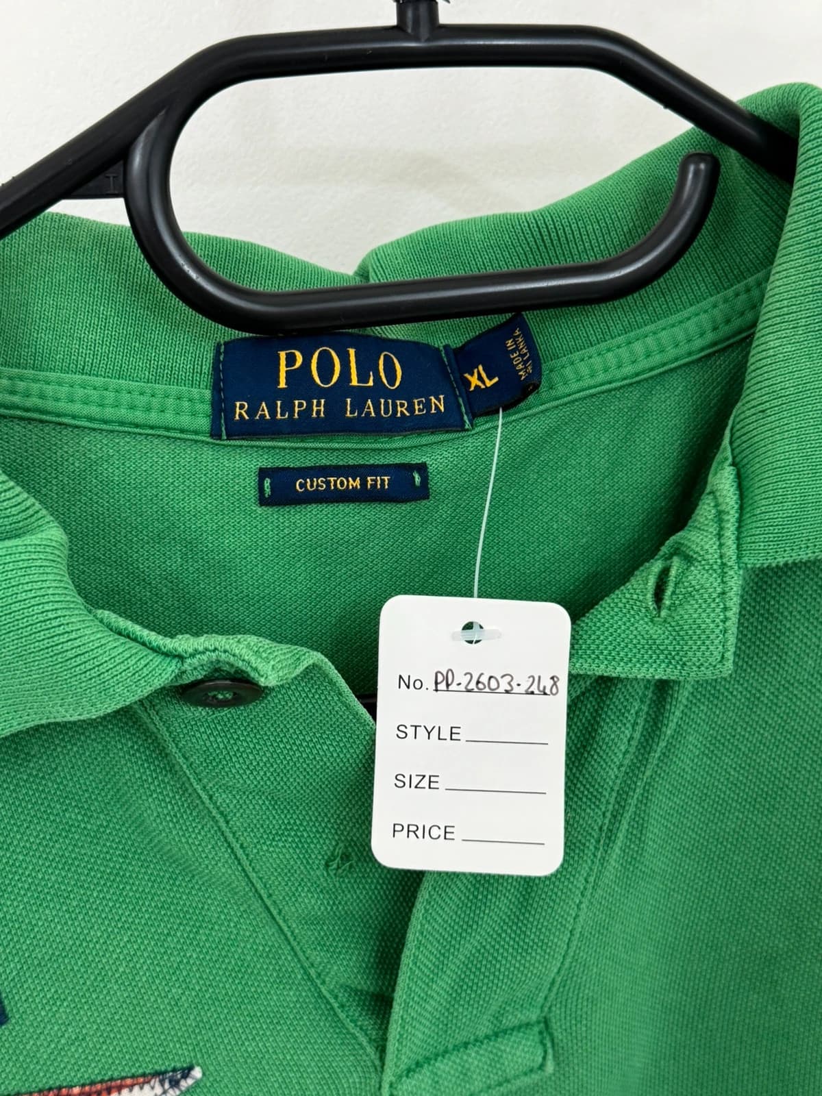 Polo piqué custom fit Polo Ralph Lauren Yacht Club vert big logo taille XL - PP2603248 - Photo 6/10