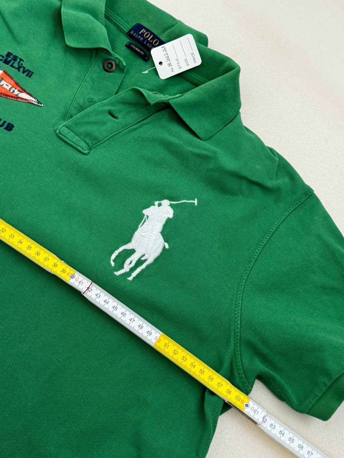 Polo piqué custom fit Polo Ralph Lauren Yacht Club vert big logo taille XL - PP2603248 - Photo 9/10