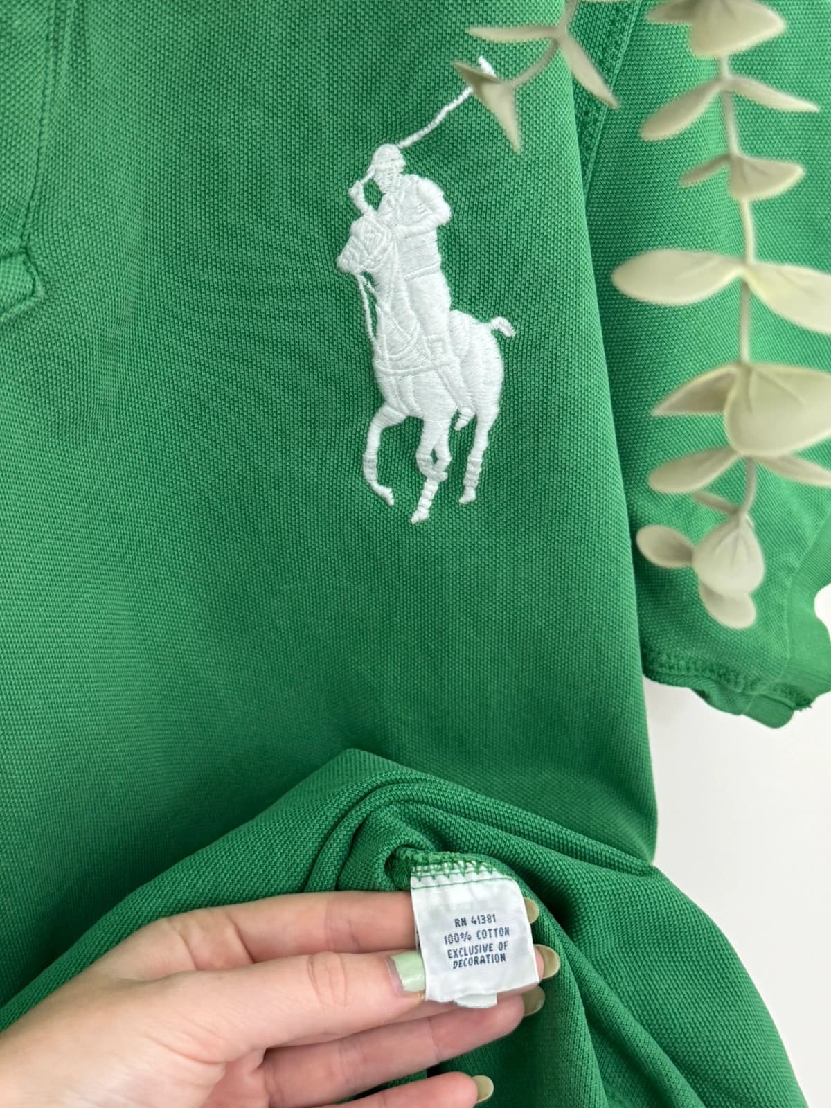 Polo piqué custom fit Polo Ralph Lauren Yacht Club vert big logo taille XL - PP2603248 - Photo 8/10