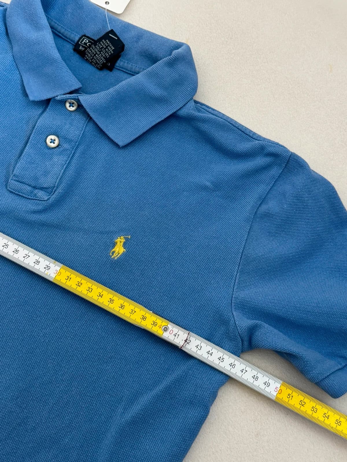 Polo piqué Polo Ralph Lauren bleu logo jaune taille 14-16/XS - PP2603313 - Photo 7/8
