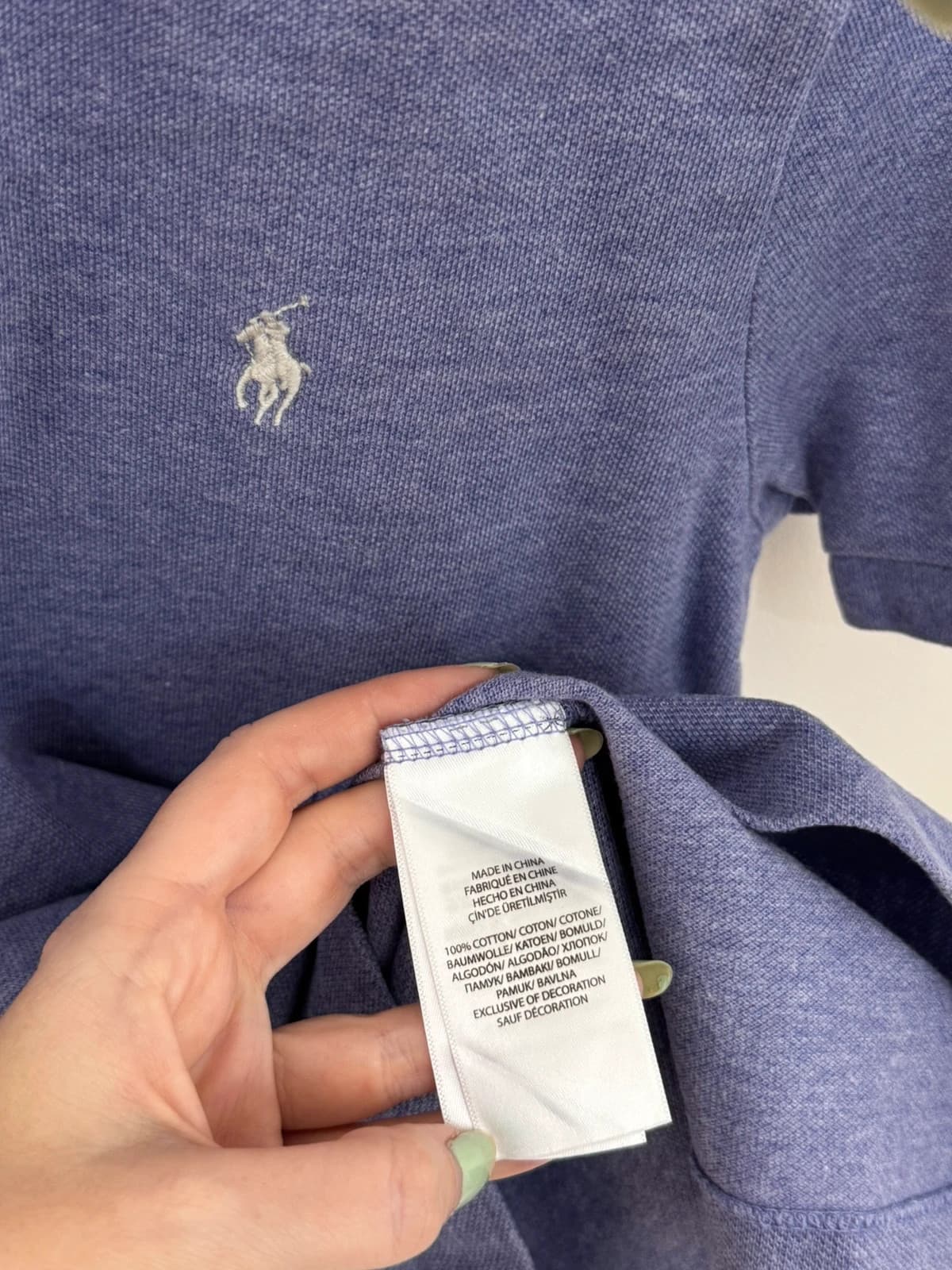 Polo piqué custom slim fit Polo Ralph Lauren violet taille S - PP2603310 - Photo 5/8