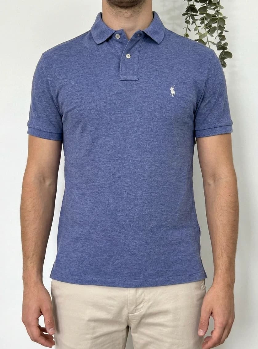 Polo piqué custom slim fit Polo Ralph Lauren violet taille S - PP2603310 - Photo 1/8