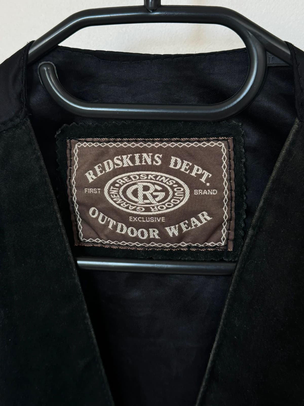 Gilet sans manches cuir suédé Redskins noir reflets vert foncé taille S - Photo 5/11