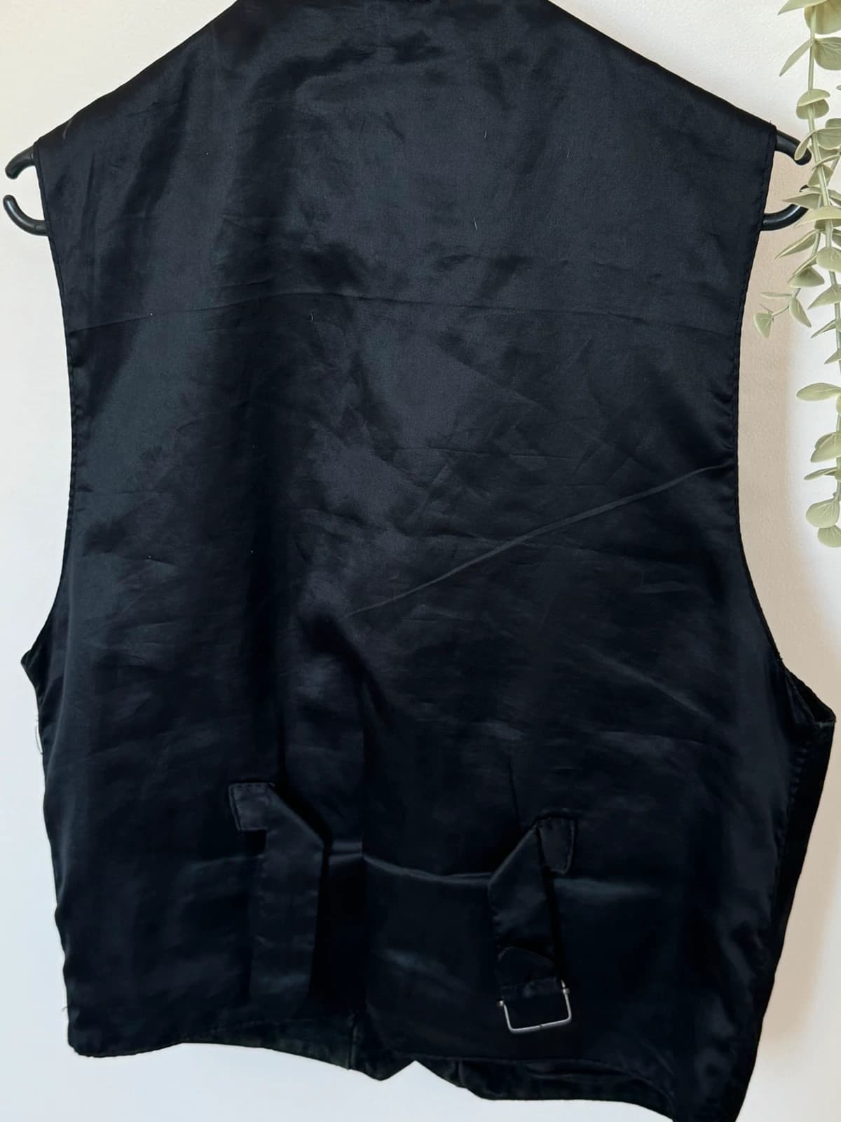 Gilet sans manches cuir suédé Redskins noir reflets vert foncé taille S - Photo 9/11
